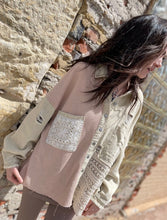 Load image into Gallery viewer, Tailored West Long Sleeve Button Front Shacket Sand Beige 
