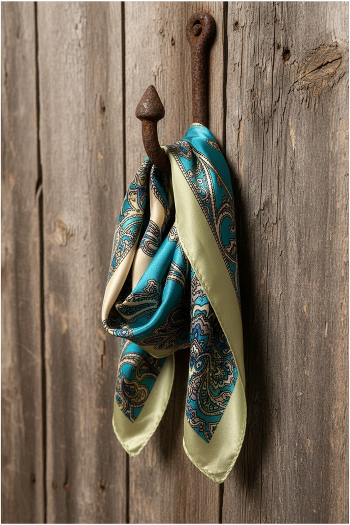 Turquoise Paisley Wild Rag – Tailored West Fashion Boutique