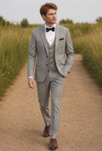 Load image into Gallery viewer, *CUSTOM* Allure Men Super 130's Ultra Slim Clayton Suit - Heather Grey
