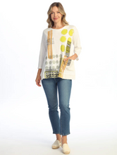 Load image into Gallery viewer, 3/4 Sleeve Tunic Top - Abstract Cream Gallery
