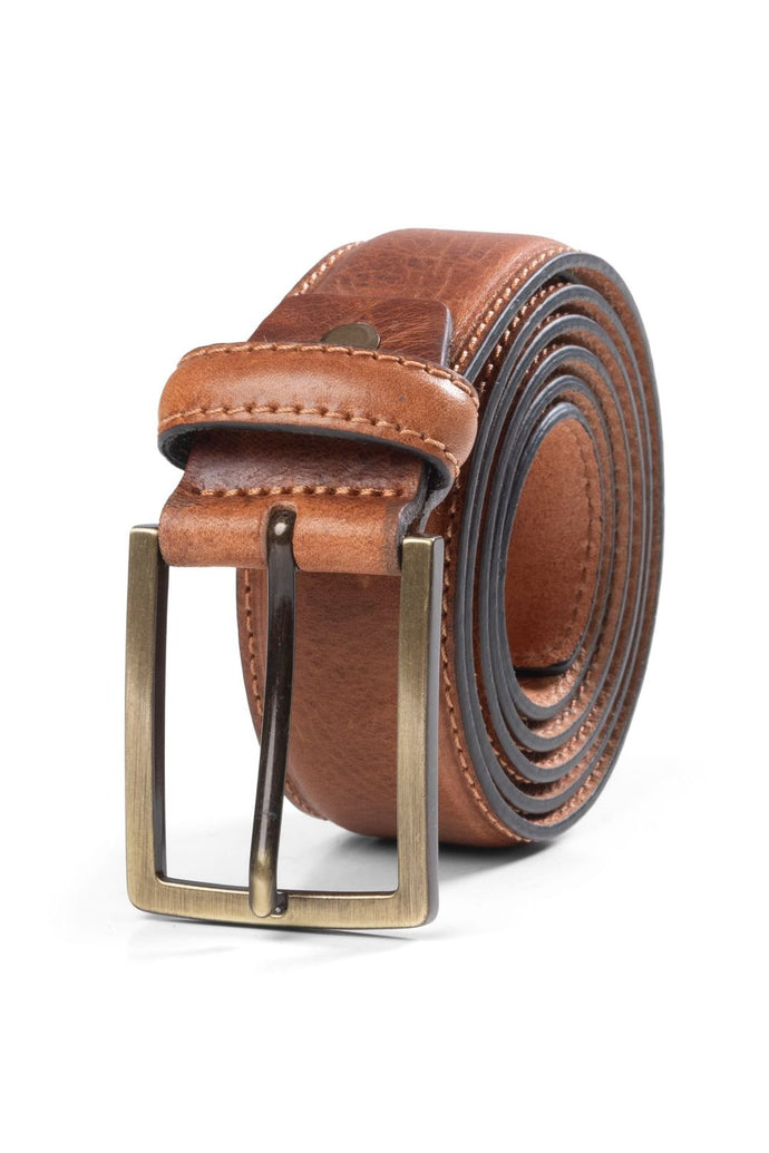 Tobacco Brown Italian Leather Belt