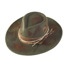 Load image into Gallery viewer, Bow Beaded Band Rustic Vintage Distressed Western Cowgirl Fedora Hat

