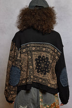 Load image into Gallery viewer, Button-Front Oversize Jacket - Charcoal and Black
