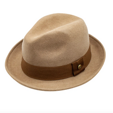 Load image into Gallery viewer, Tailored West Tan Patrick Fedora Hat
