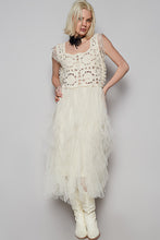 Load image into Gallery viewer, Sleeveless Crochet Top Maxi Dress - Natural
