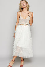 Load image into Gallery viewer, Sleeveless Crochet and Lace Maxi Dress - Natural
