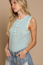 Load image into Gallery viewer, Tailored West Sleeveless Top - Pale Aqua
