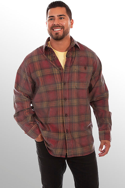 Men's Brawny Yarn-Dyed Corduroy Plaid Shirt