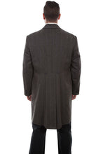 Load image into Gallery viewer, Men&#39;s Tonal Striped Frock Coat - Black
