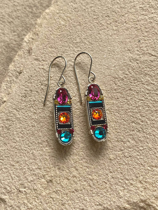 Firefly Multicolor La Dolce Vita Oval Mosaic with Hope Earrings