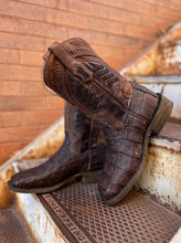 Load image into Gallery viewer, Men&#39;s Oil Brown Corral A3878 Caiman Western Boots with Square Toe
