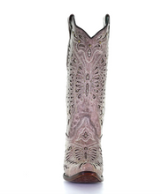 Load image into Gallery viewer, Corral Light Brown Glitter Butterfly Snip Toe Boots A4088
