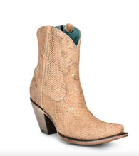 Load image into Gallery viewer, Corral Nude Python Full Exotic Ankle Boots
