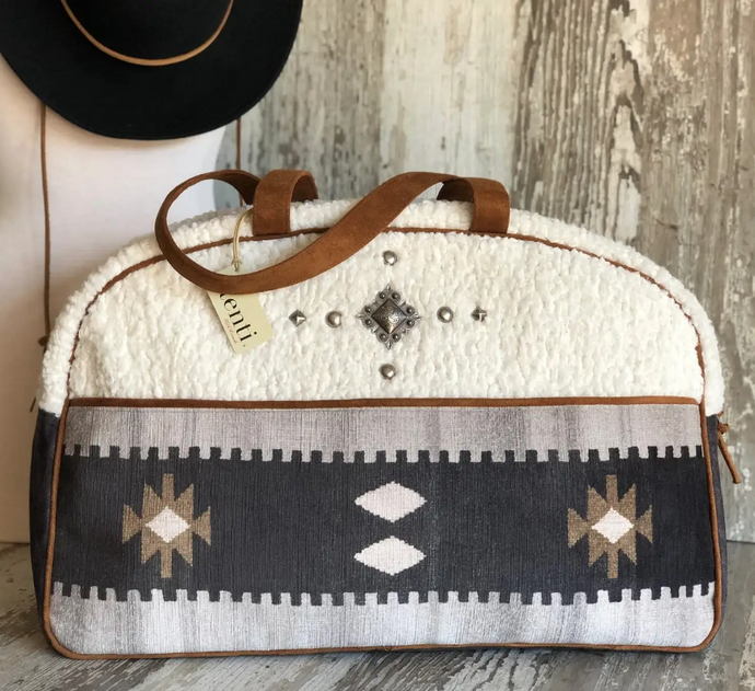 Handmade Atenti Gunmetal Overnight Bag