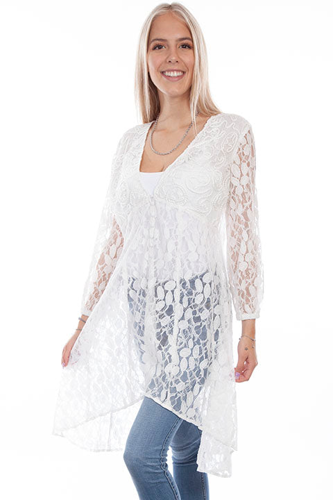 Lace Duster - White