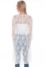 Load image into Gallery viewer, Lace Duster - White
