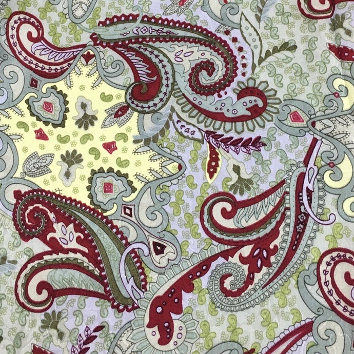 Mint Madness Paisley Jacquard Silk Wild Rag Scarf