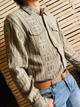 Load image into Gallery viewer, Men’s Signature Stripe Shirt - Taupe
