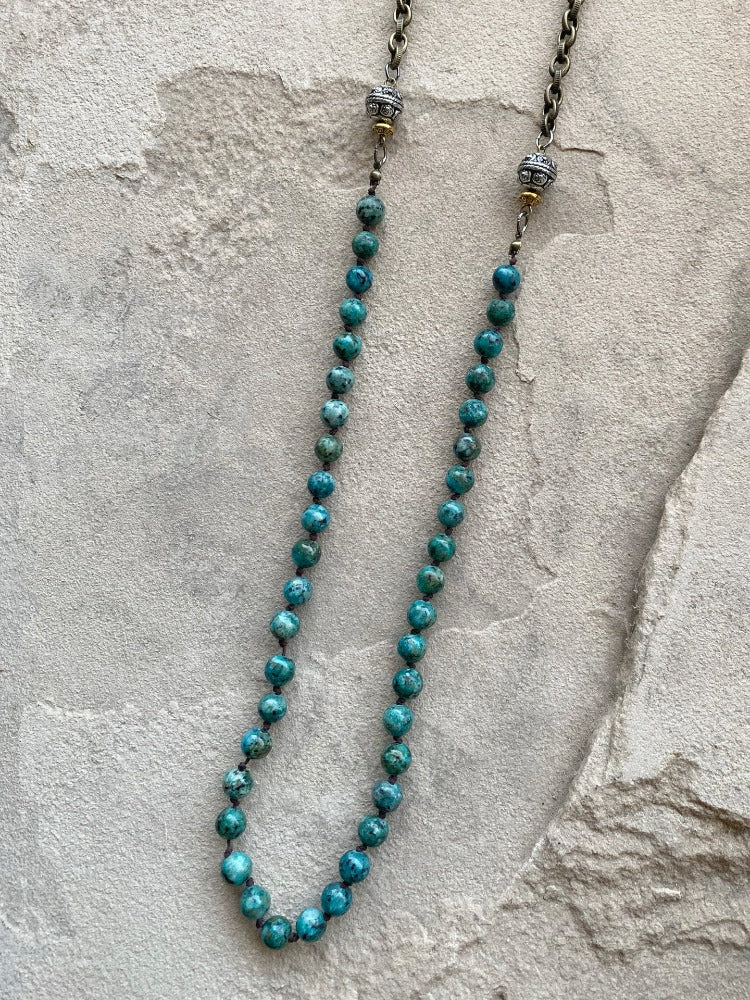 Chain with Beaded Front Necklace