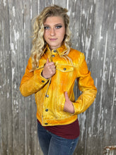 Load image into Gallery viewer, Leather Jean Jacket - Butterscotch
