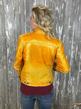 Load image into Gallery viewer, Leather Jean Jacket - Butterscotch
