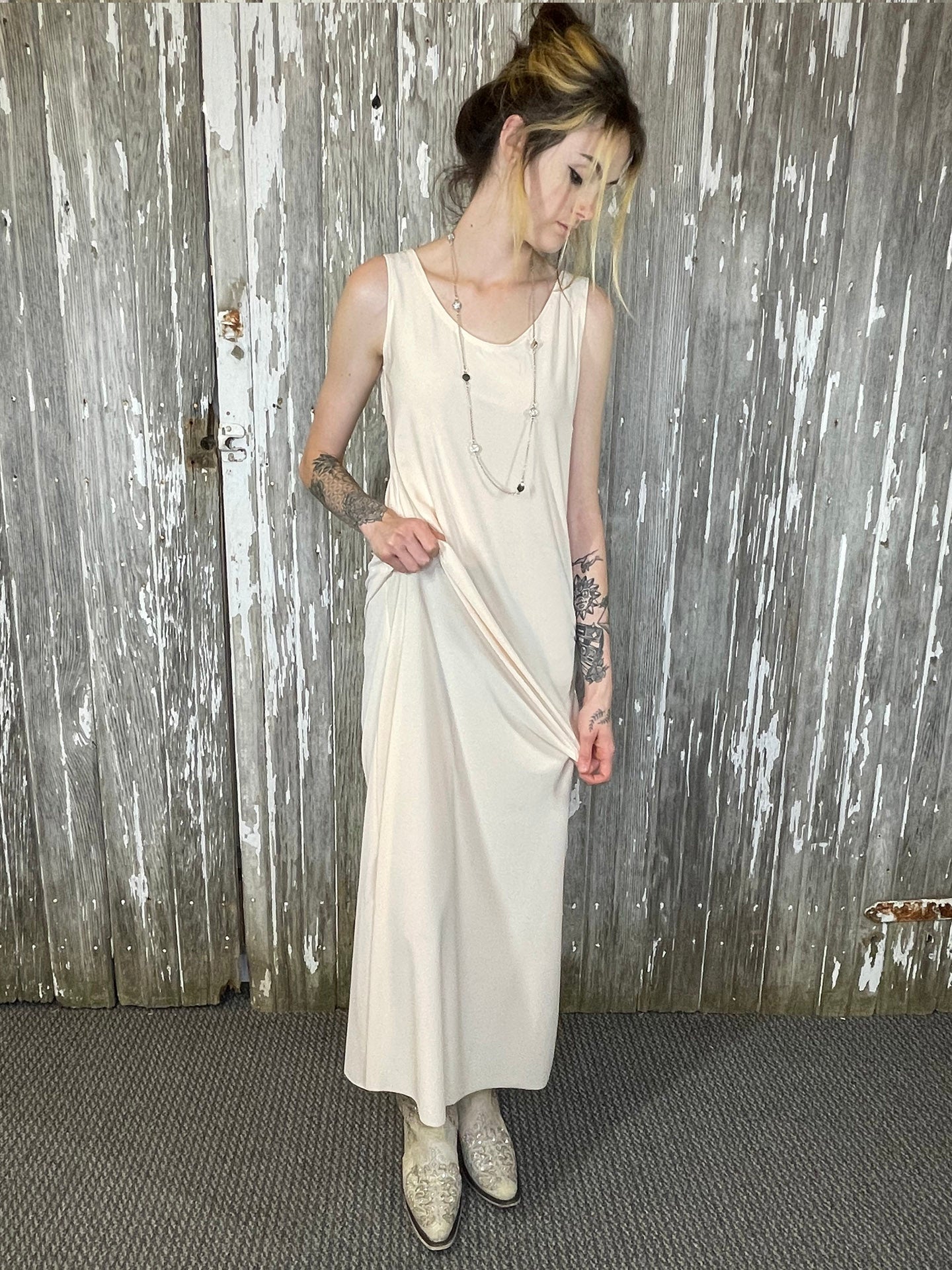 West Maxi Slip Dress - Light Peach West Maxi Slip Dress - Light Peach