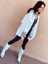 Load image into Gallery viewer, Oversized Button Up Shirt - Ivory
