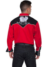 Load image into Gallery viewer, Four Ace Men&#39;s Western Shirt - Red &amp; Black
