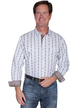 Load image into Gallery viewer, Skull Stripe Men&#39;s Shirt - White
