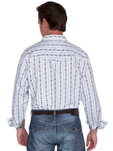 Load image into Gallery viewer, Skull Stripe Men&#39;s Shirt - White
