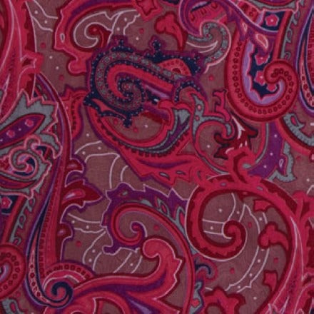 Fruit Punch Paisley Jacquard Silk Wild Rag Scarf 34-inch