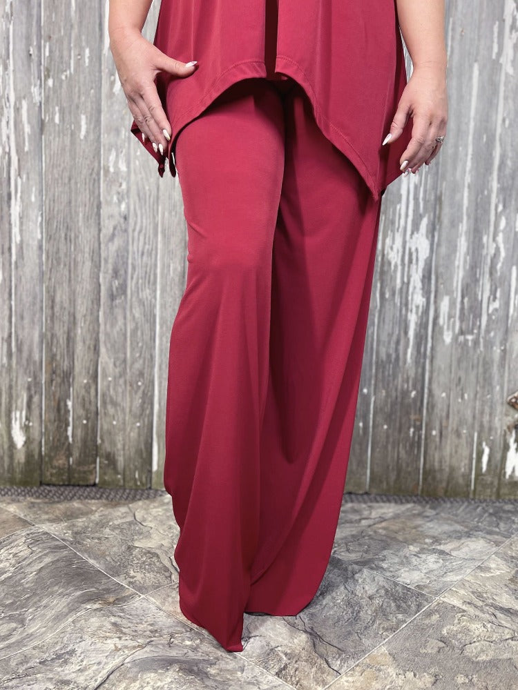 Palazzo Pant - Rich Red