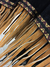 Load image into Gallery viewer, Brown Fringe Poncho - Rich Black
