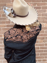 Load image into Gallery viewer, Western Button Down Top - Floral Tooled
