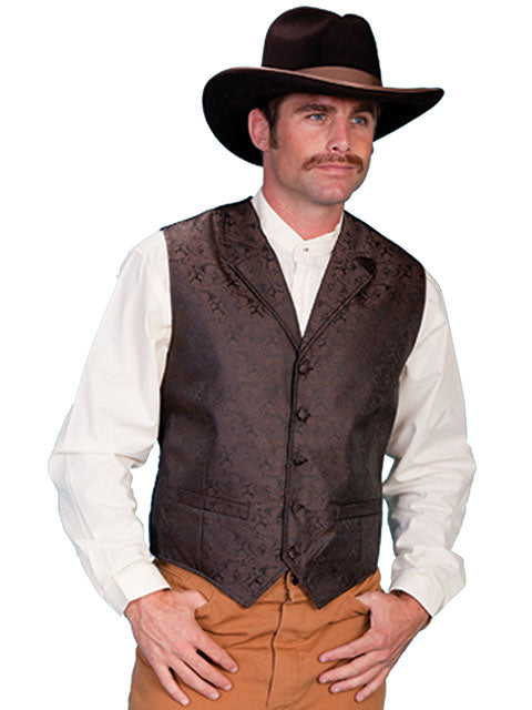 Men's Classic Paisley Vest - Brown