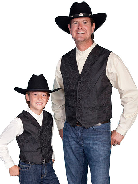 Kid's Classic Paisley Vest - Black
