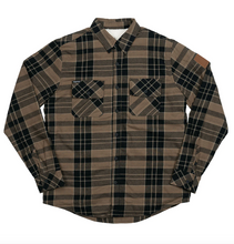 Load image into Gallery viewer, Howitzer Rifle Plaid Flannel Shirt with Sherpa Lining Black Grey

