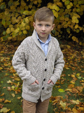 Load image into Gallery viewer, Kid&#39;s Shawl Cardigan - Oatmeal
