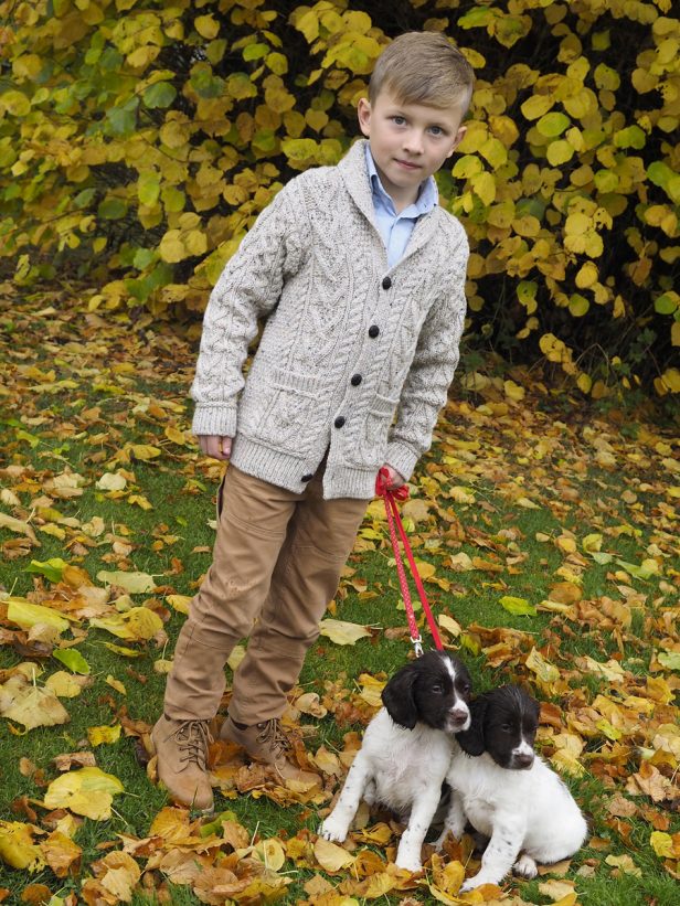 Kid's Shawl Cardigan - Oatmeal