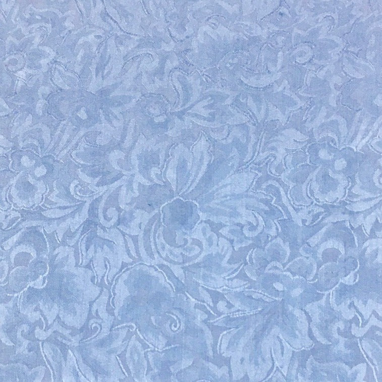 Slate Blue Jacquard Silk Wild Rag Scarf 34-inch