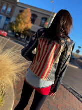 Load image into Gallery viewer, Double D Ranch Star Spangled Freedom Leather Moto Jacket
