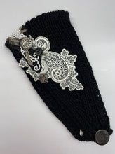 Load image into Gallery viewer, TW Handmade Embellished Ear Warmer Headband - Black and White
