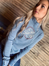 Load image into Gallery viewer, Tailored West Ribbed Mock Turtleneck Long Sleeve Top - Blue
