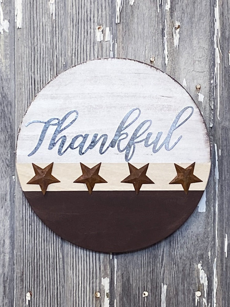 Thankful Round Sign
