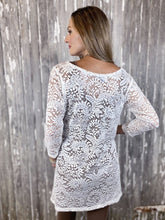 Load image into Gallery viewer, Tailored West Dress White Lace
