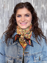 Load image into Gallery viewer, Gold #9 Satin Wild Rag Silk Scarf 34-inch

