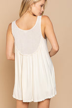 Load image into Gallery viewer, Almond Sleeveless Babydoll Top with Lace Trim Tailored West
