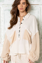 Load image into Gallery viewer, Balloon Sleeve Button Down Shirt - Natural
