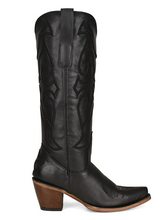 Load image into Gallery viewer, Corral Black Tall Top Boots with Matching Stitch Pattern and Inlay Z5075
