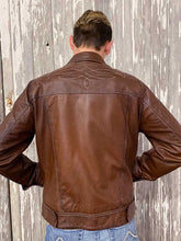 Load image into Gallery viewer, Men&#39;s Biker Jacket - Brown
